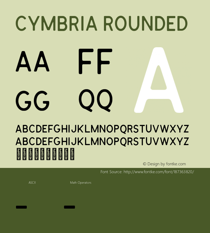 Cymbria Rounded Version 1.000;PS 001.000;hotconv 1.0.88;makeotf.lib2.5.64775图片样张