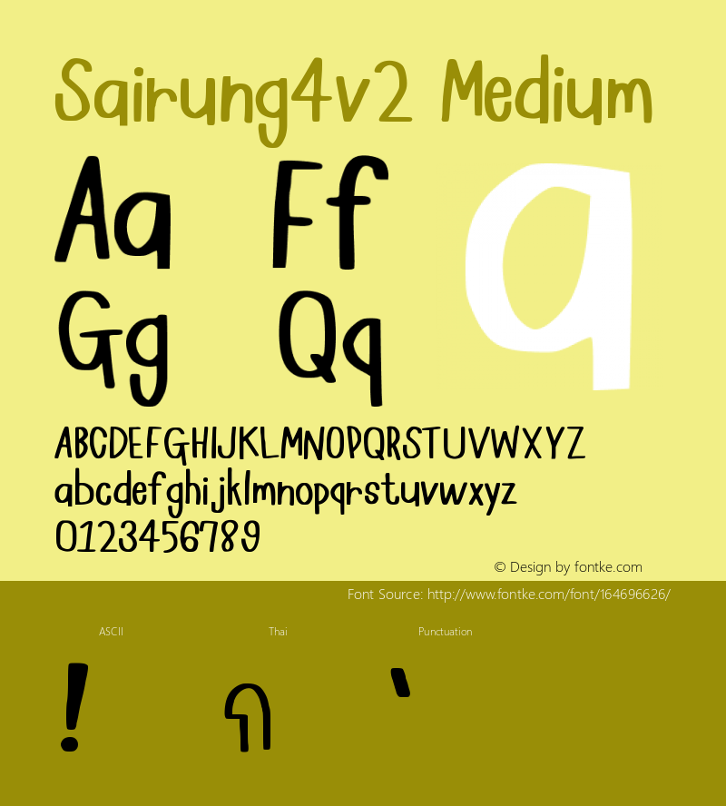 Sairung4v2 Version 001.000 Font Sample