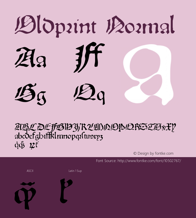 Oldprint Normal Mardi, 09-Mai-06   15:29:26 Font Sample
