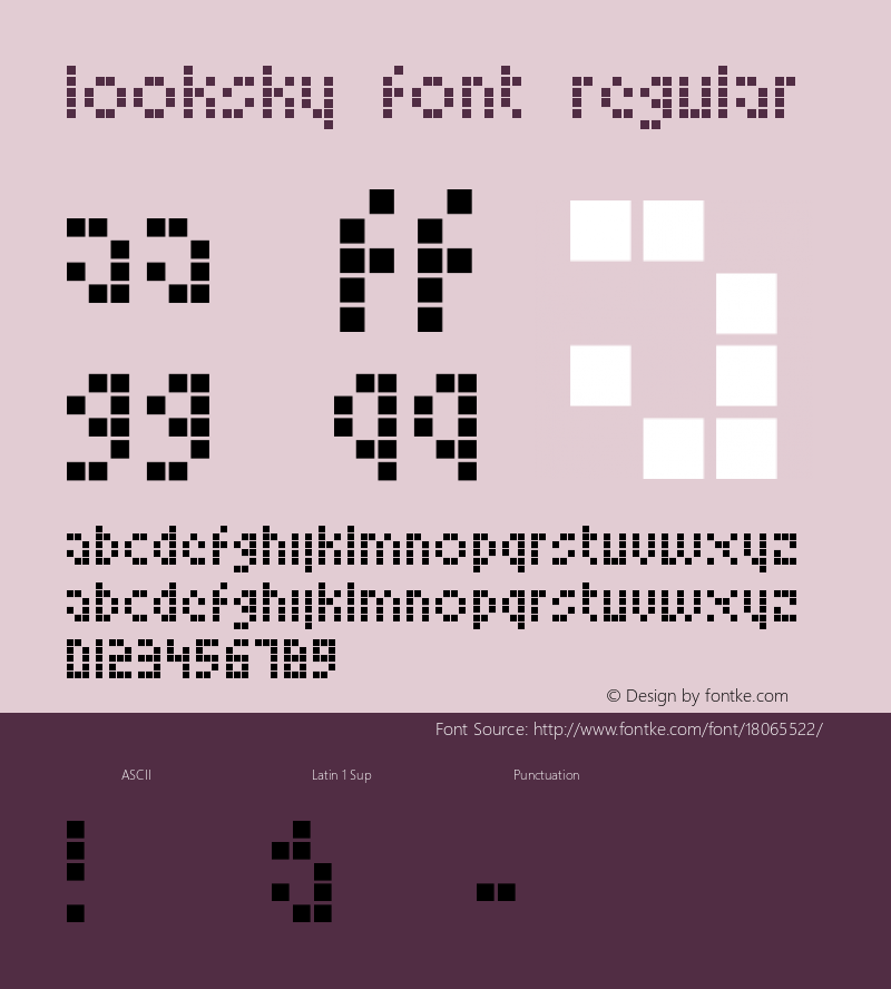 Looksky Font Regular Version 1.0 Font Sample