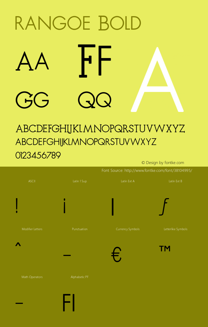 rangoe-Bold 1.000 Font Sample