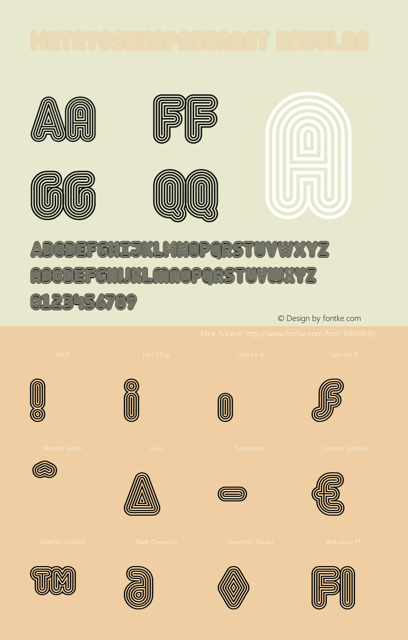 MatryoshkaPregnant Regular 001.001;com.myfonts.easy.volcano.matryoshka.pregnant.wfkit2.version.3sPE Font Sample