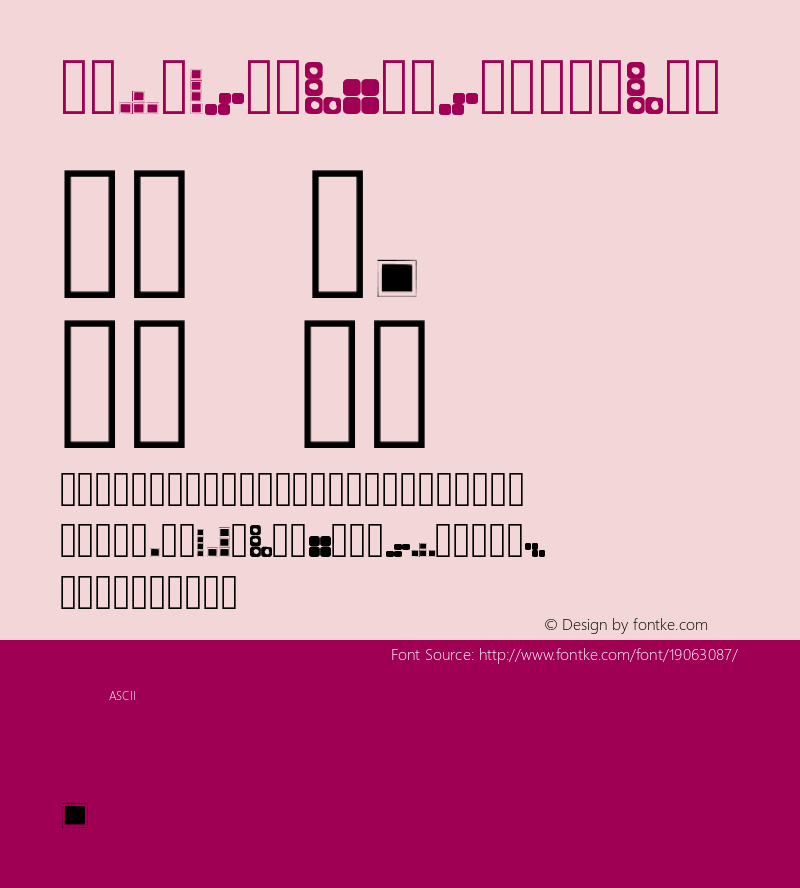 Tetris Blocks Regular 1.0 Font Sample