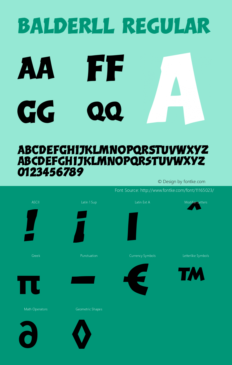 BalderLL Regular Version 005.000 Font Sample