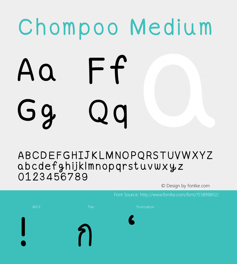 Chompoo Version 001.000 Font Sample