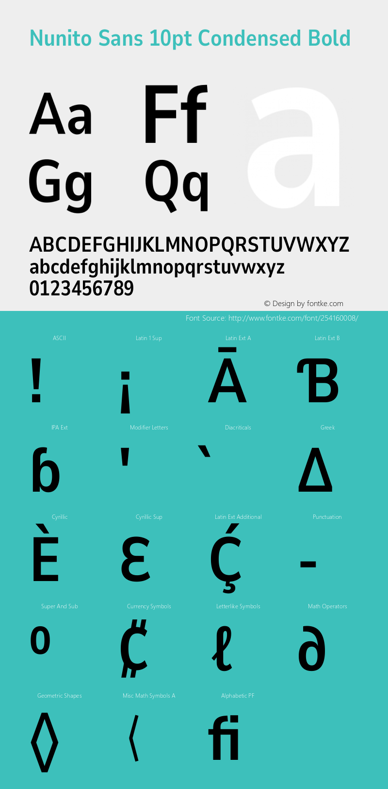 Nunito Sans 10pt Condensed Bold Version 3.101;gftools[0.9.27]图片样张