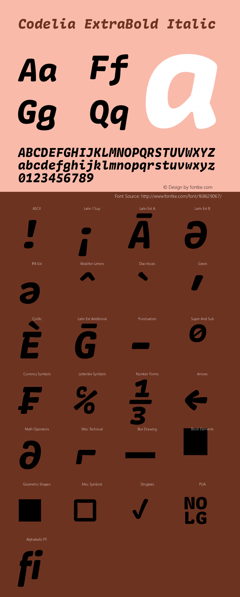 Codelia ExtraBold Italic 1.000图片样张