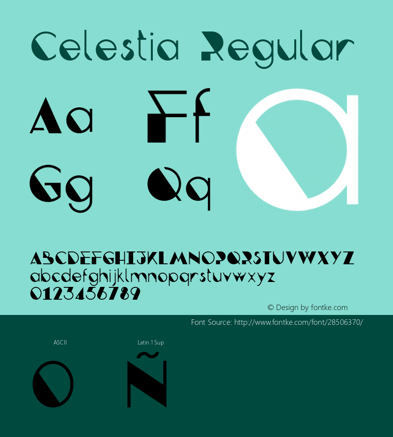 Celestia Version 1.000 Font Sample