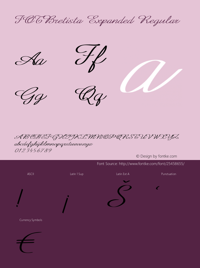 FOTBretista-ExpandedRegular Version 1.000 Font Sample