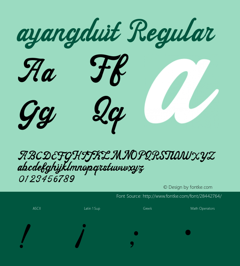 ayangduit Version 1.00;January 19, 2019;FontCreator 11.5.0.2427 32-bit Font Sample