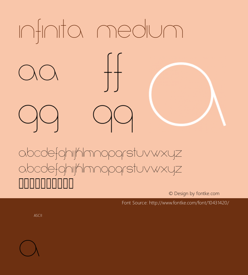 Infinita Medium Version 002.000 Font Sample