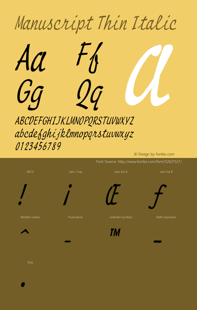 ManuscriptThinItalic Altsys Fontographer 4.1 1/8/95 {DfLp-URBC-66E7-7FBL-FXFA} Font Sample