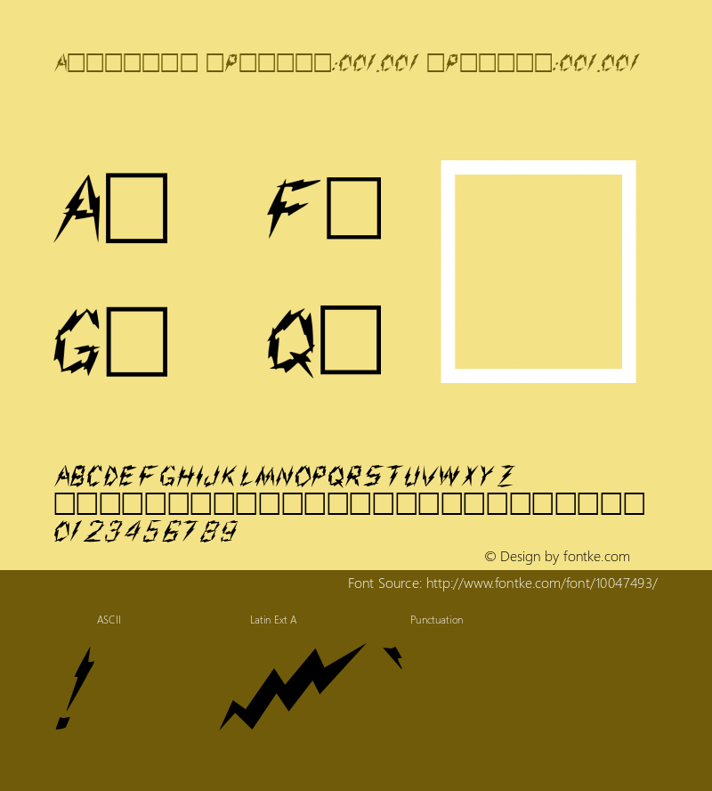 Aarcover (Plain):001.001 (Plain):001.001 Altsys Metamorphosis:8/18/91 Font Sample