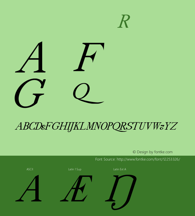 drmdozitsc12 Regular Version 001.001 Font Sample