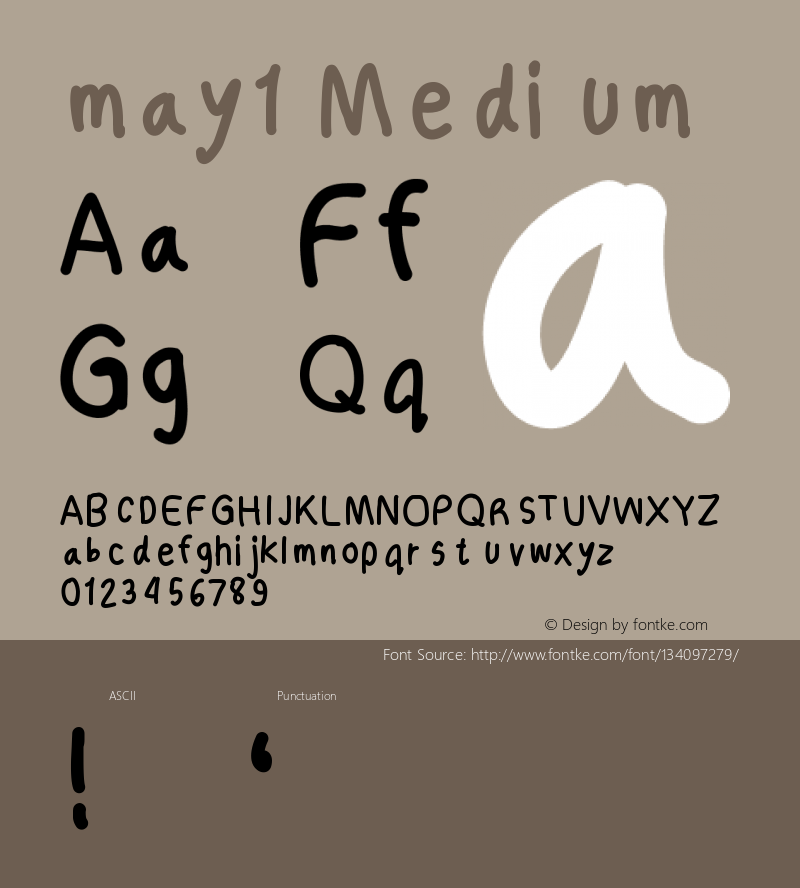 may1 Version 001.000 Font Sample