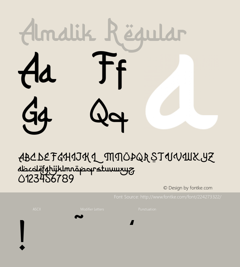 Almalik Regular Version 1.000图片样张