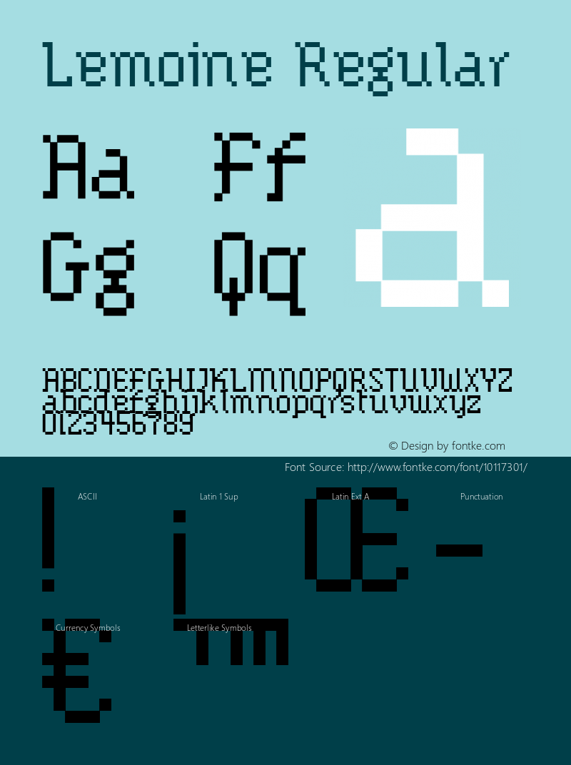 Lemoine Regular 1.0 Font Sample