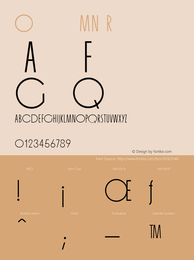 Organda MN Regular Version 001.003 Font Sample