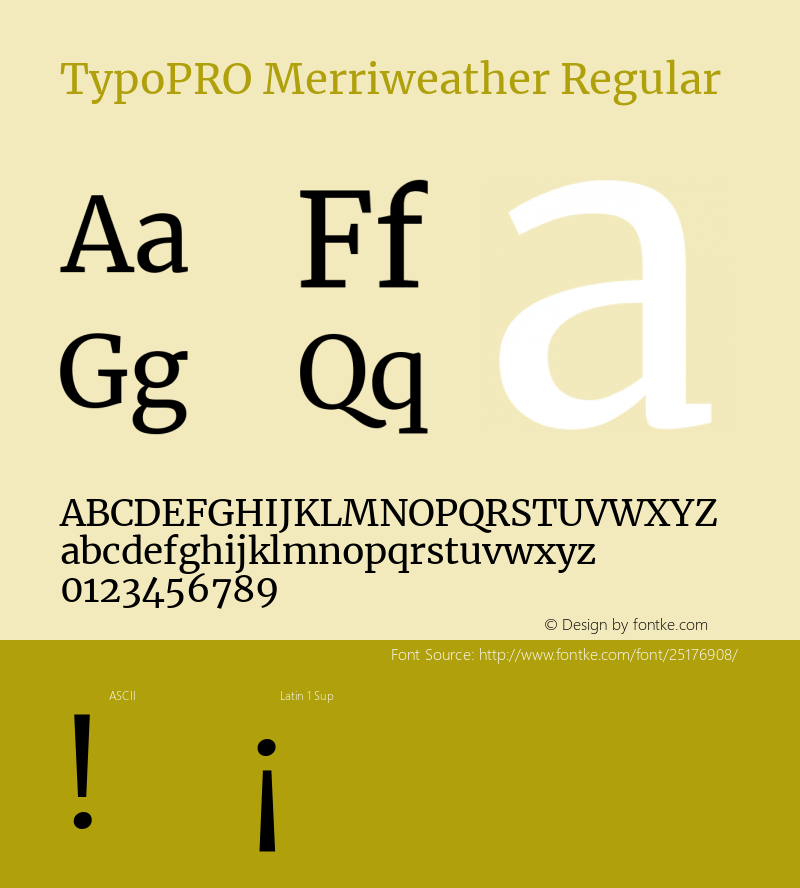 TypoPRO Merriweather Regular Version 2.002 Font Sample