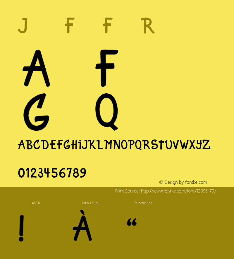 Just For Fun Regular Version 1.0 Font Sample