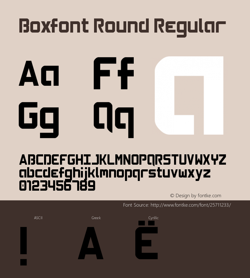 Boxfont Round Version 1.5; 2018 Font Sample