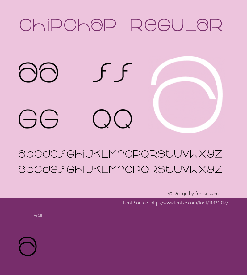 chipchap Regular Version 1.0 Font Sample