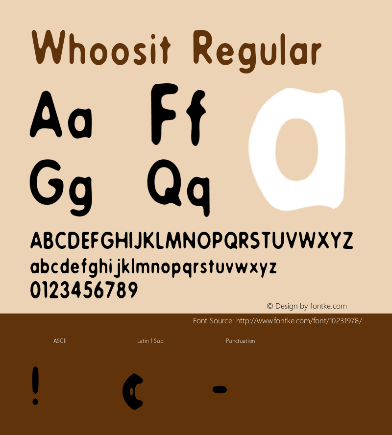 Whoosit Regular Uno Font Sample