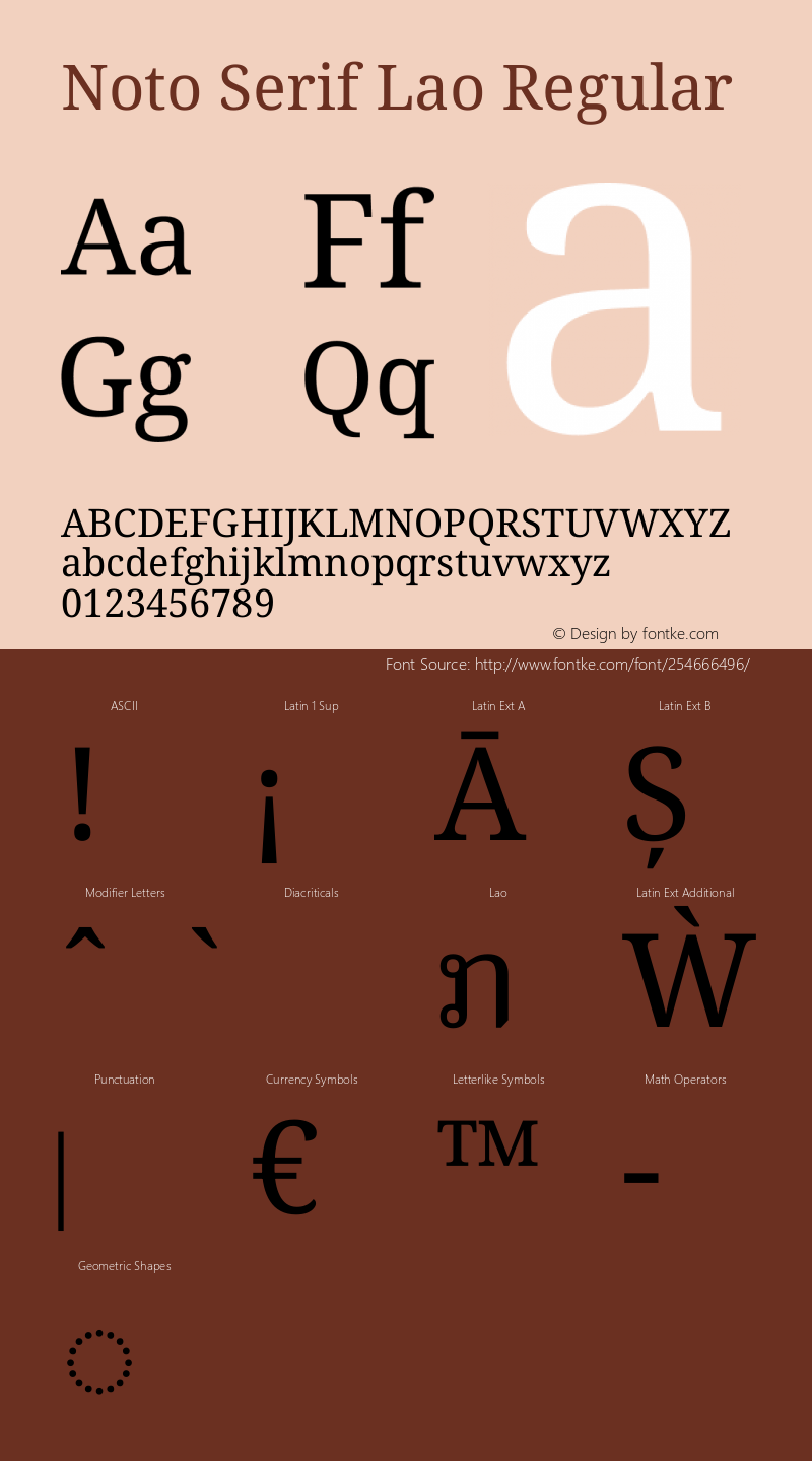 Noto Serif Lao Regular Version 2.003图片样张