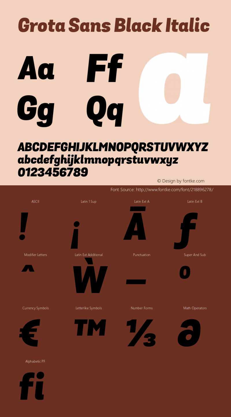 GrotaSansBlack-Italic 1.000图片样张