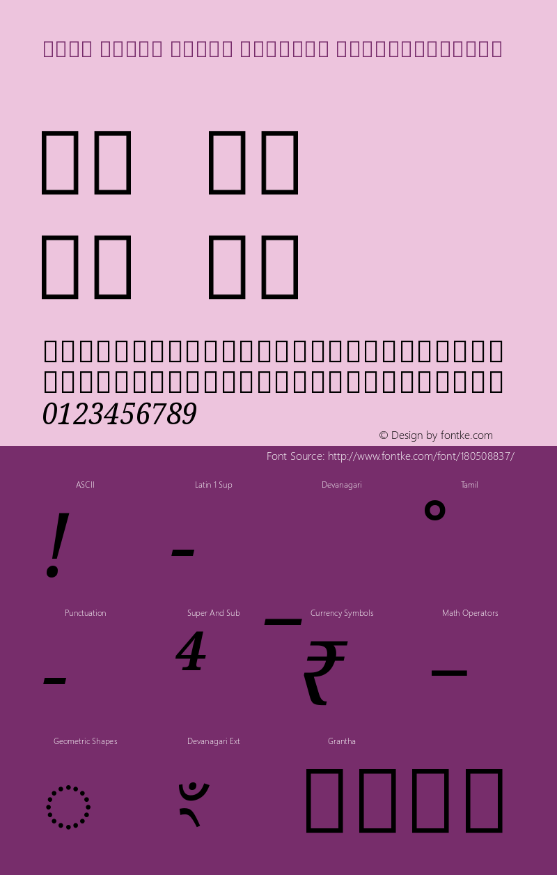 Noto Serif Tamil Slanted SemiCondensed Version 2.001图片样张