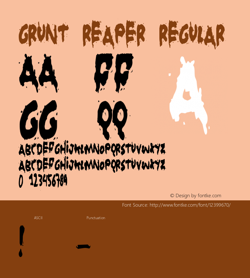 Grunt Reaper Regular 1 Font Sample