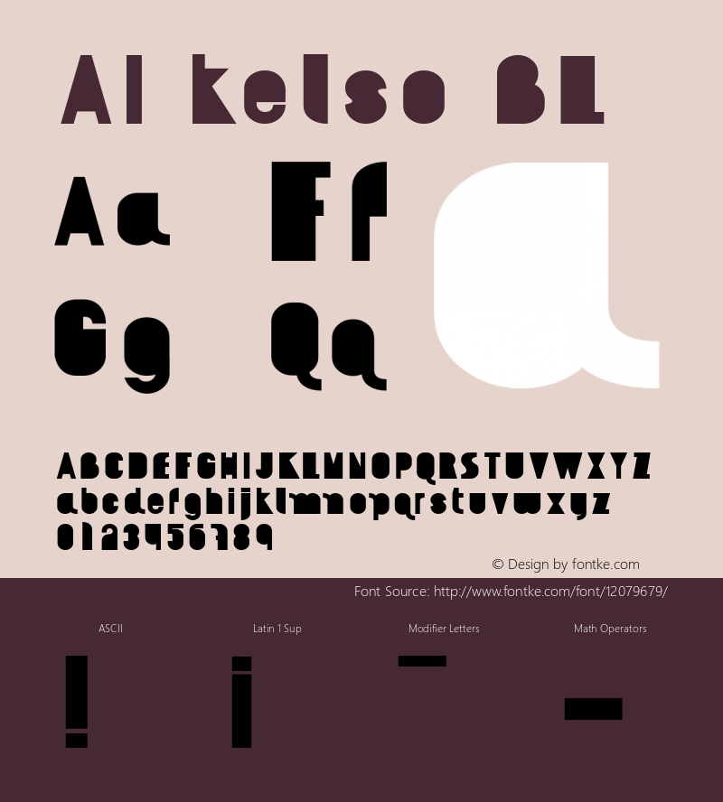 AI kelso BL Fontographer 4.7 9/16/07 FG4M­0000002045 Font Sample