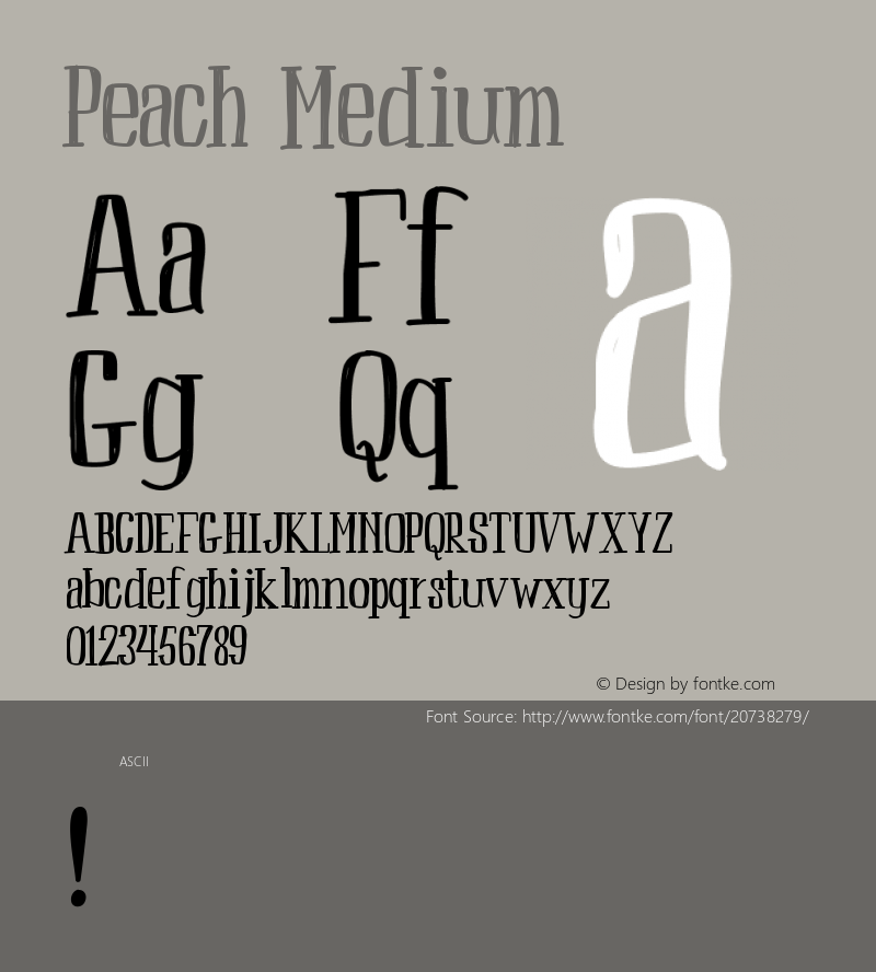 Peach Version 001.000 Font Sample