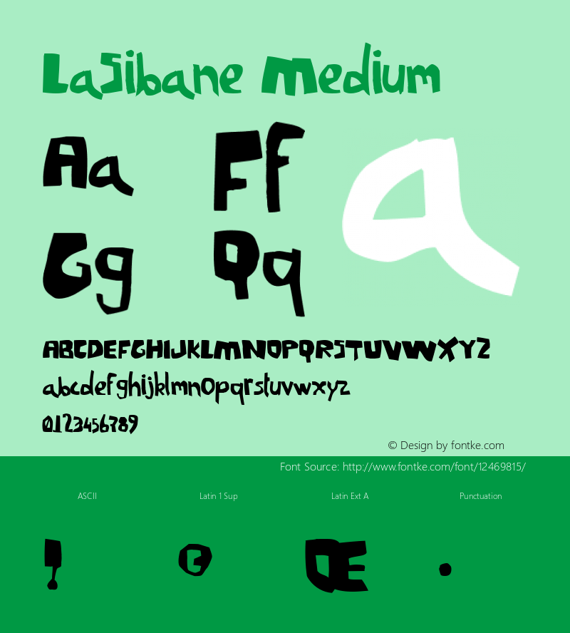 LaSibane Medium 001.000 Font Sample