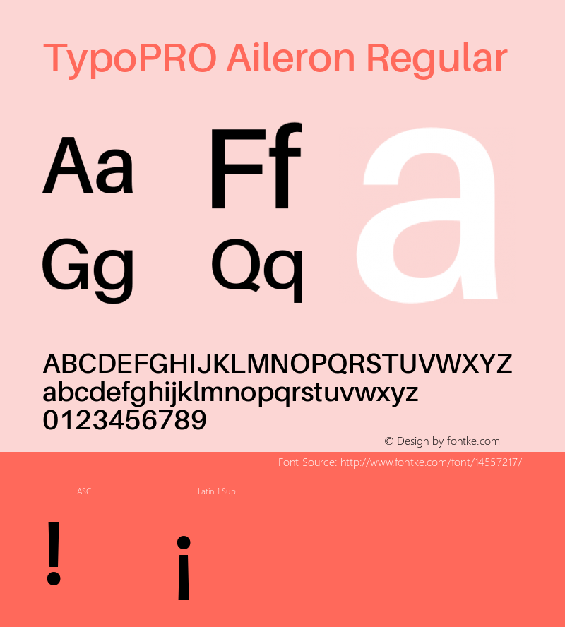 TypoPRO Aileron Regular Version 1.000;PS 001.000;hotconv 1.0.70;makeotf.lib2.5.58329 Font Sample