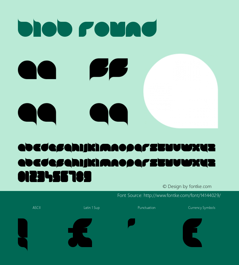 blob round Version 1.0 Font Sample