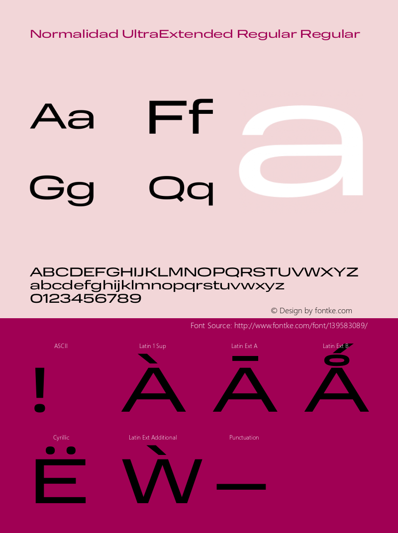 NormalidadUltraExtendedRegular Version 1.0 Font Sample