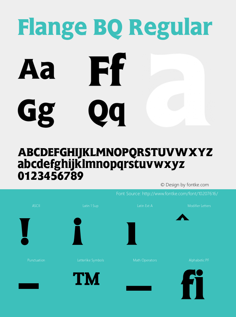 Flange BQ Regular 001.000 Font Sample