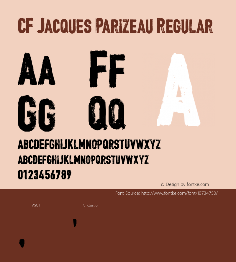 CF Jacques Parizeau Regular Version 1.00 2015 Font Sample