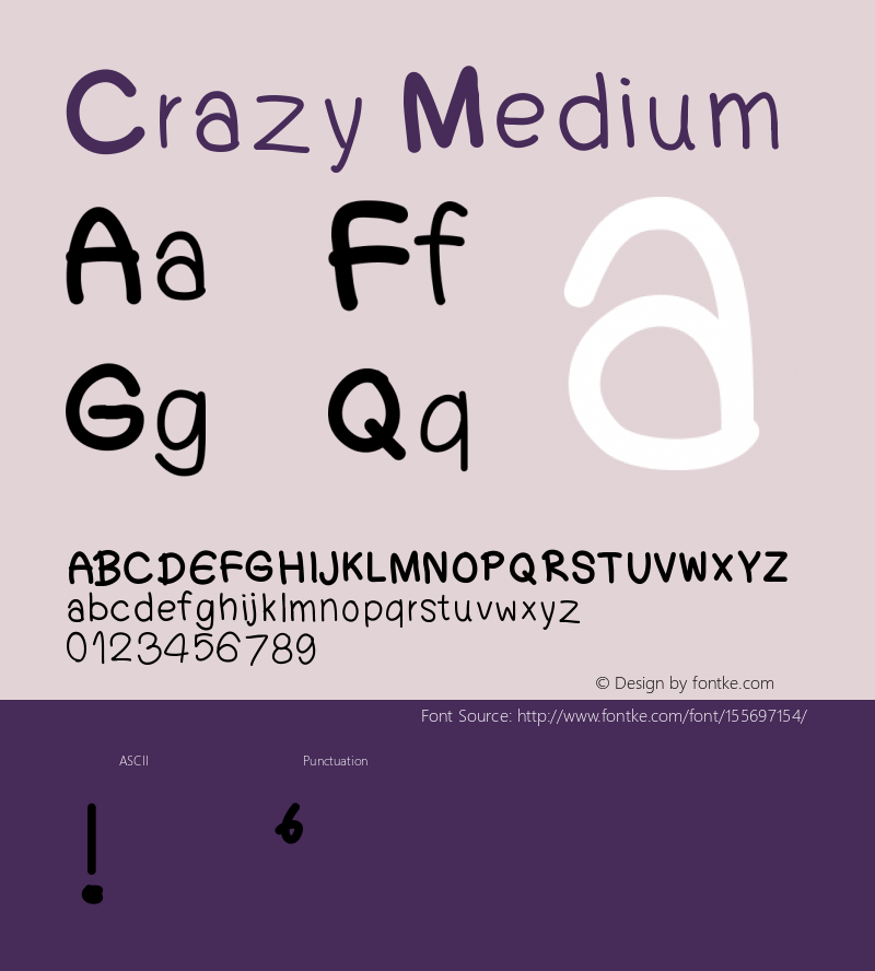 Crazy Version 001.000 Font Sample