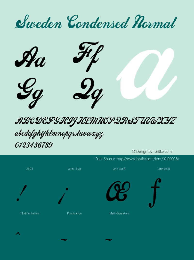 Sweden Condensed Normal Altsys Fontographer 4.1 1/10/95 Font Sample