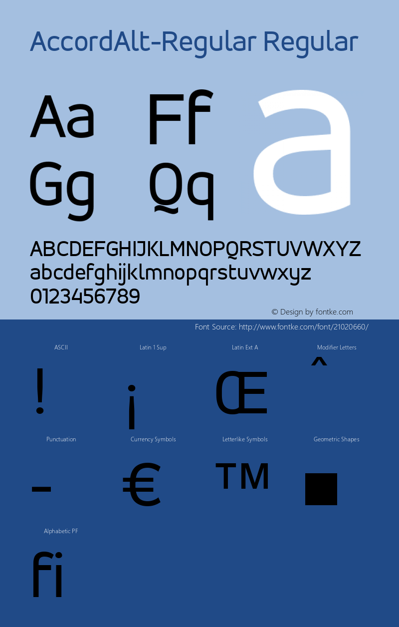 AccordAlt-Regular Regular 001.000 Font Sample