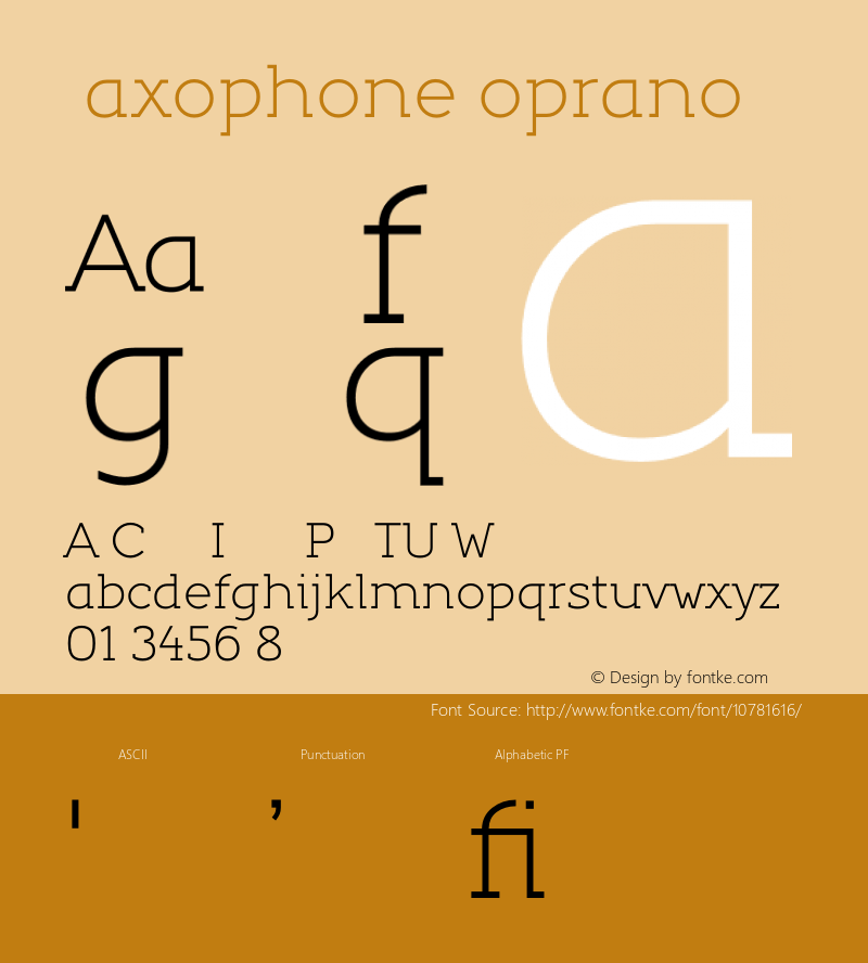 SaxophoneSoprano ☞ Version 1.000;com.myfonts.easy.tdf.saxophone.soprano.wfkit2.version.3ABf Font Sample