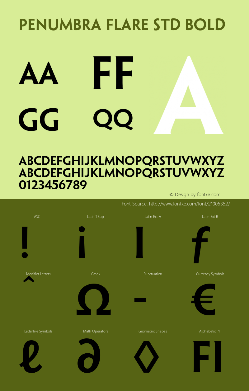 PenumbraFlareStd-Semibold Version 2.070;PS 002.000;hotconv 1.0.67;makeotf.lib2.5.33168 Font Sample