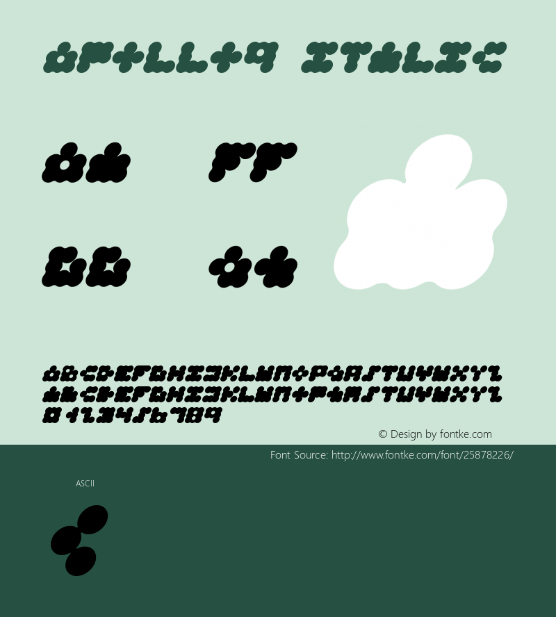 Apollo9-Italic Version 001.000 Font Sample