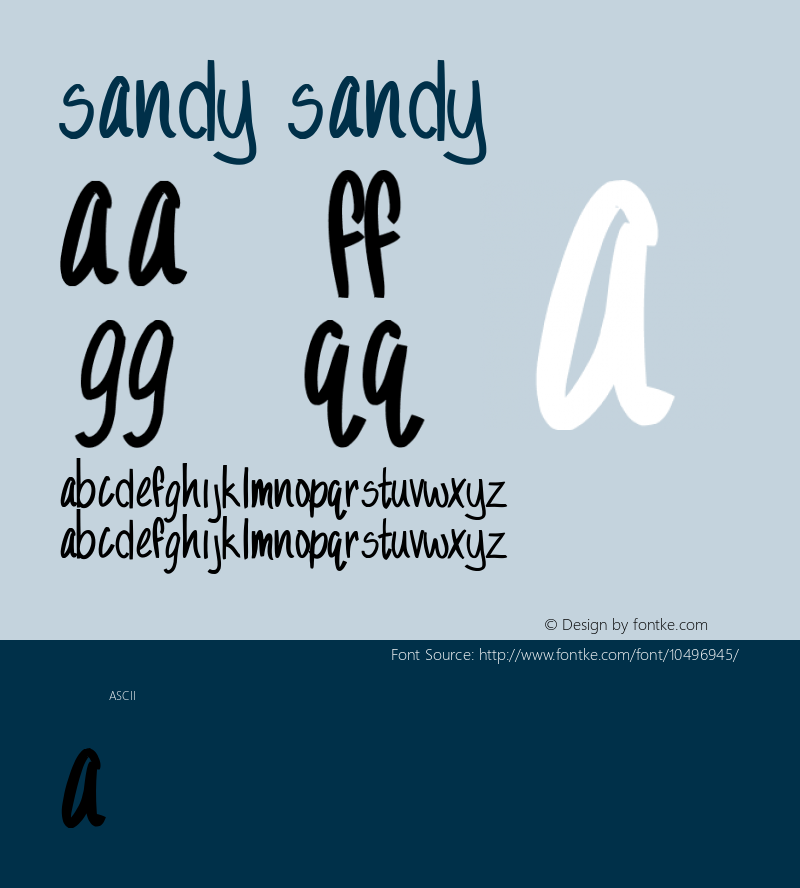 Sandy Sandy Version 1.0 Font Sample