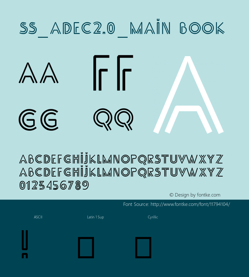 SS_Adec2.0_main Book Version 2.000 Font Sample