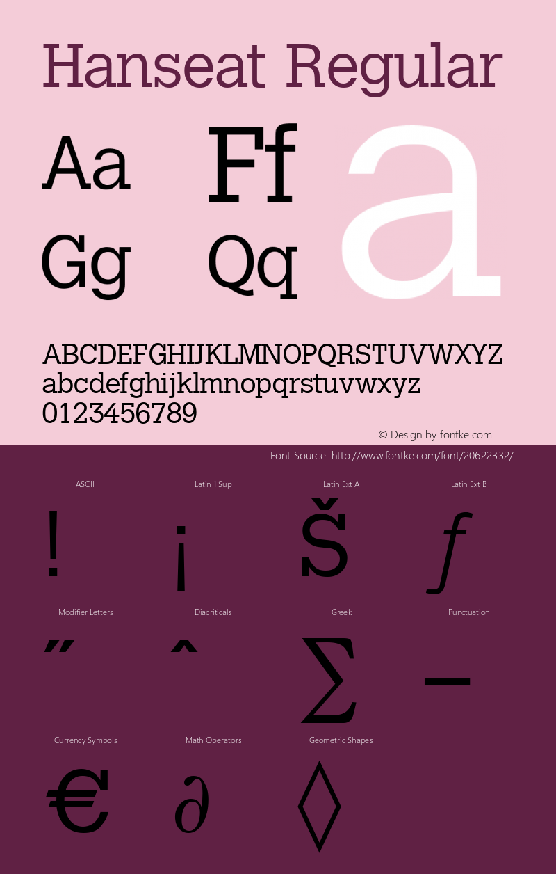 Hanseat Brendel            :25.08.1995 Font Sample