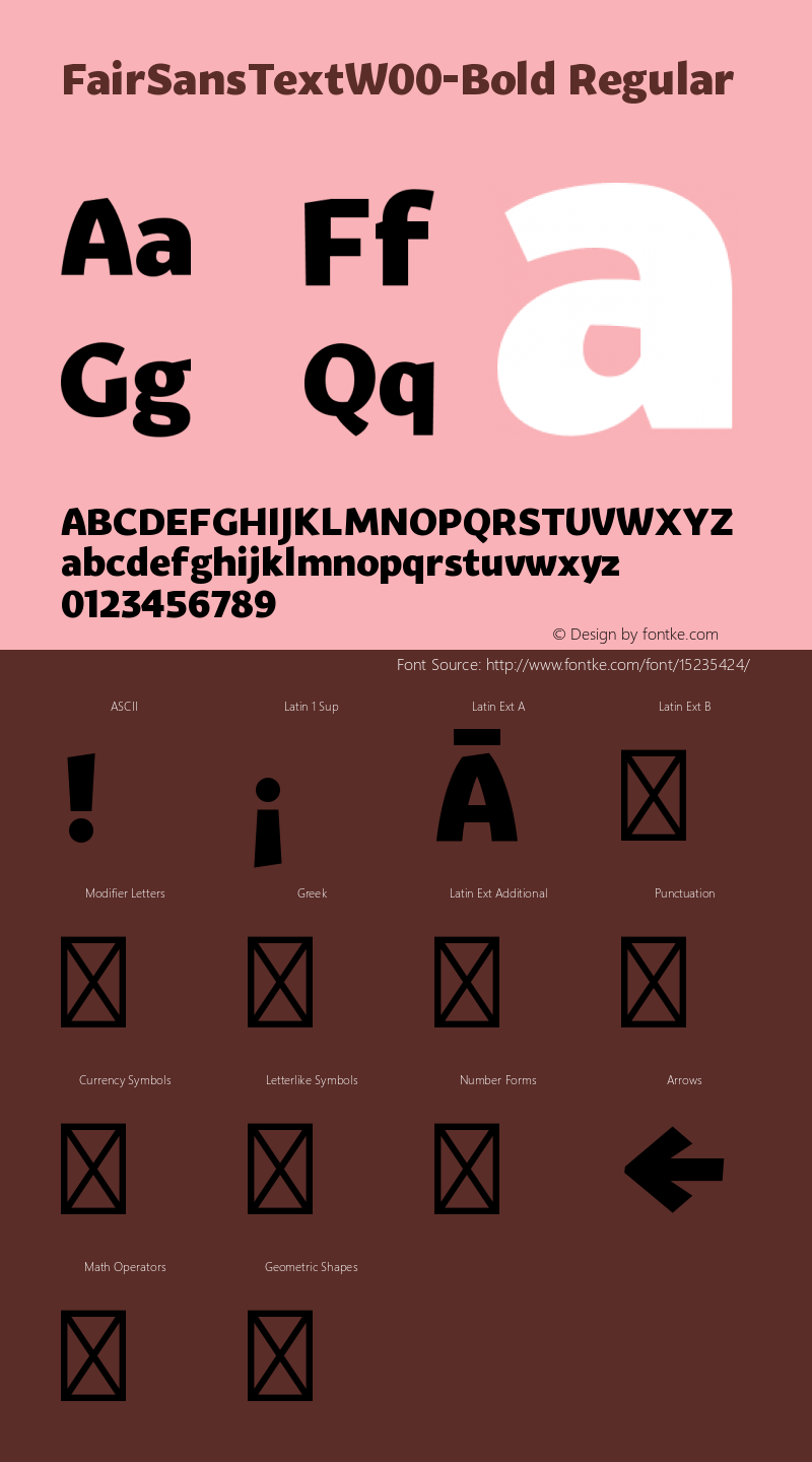 FairSansTextW00-Bold Regular Version 1.10 Font Sample