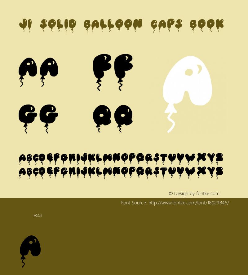 JI Solid Balloon Caps Book Version 001.001 Font Sample